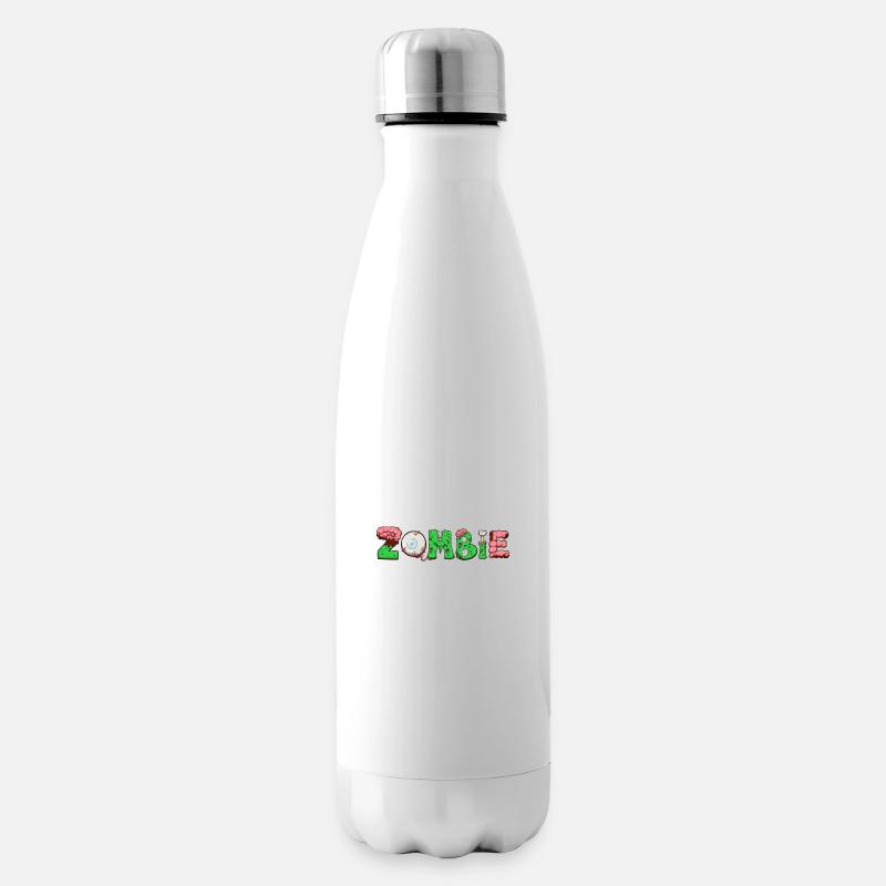 Zombie-Text - Isolierflasche - Weiß