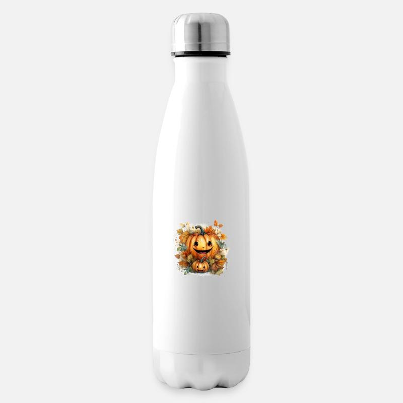 Kürbis Halloween Style - Isolierflasche - Weiß