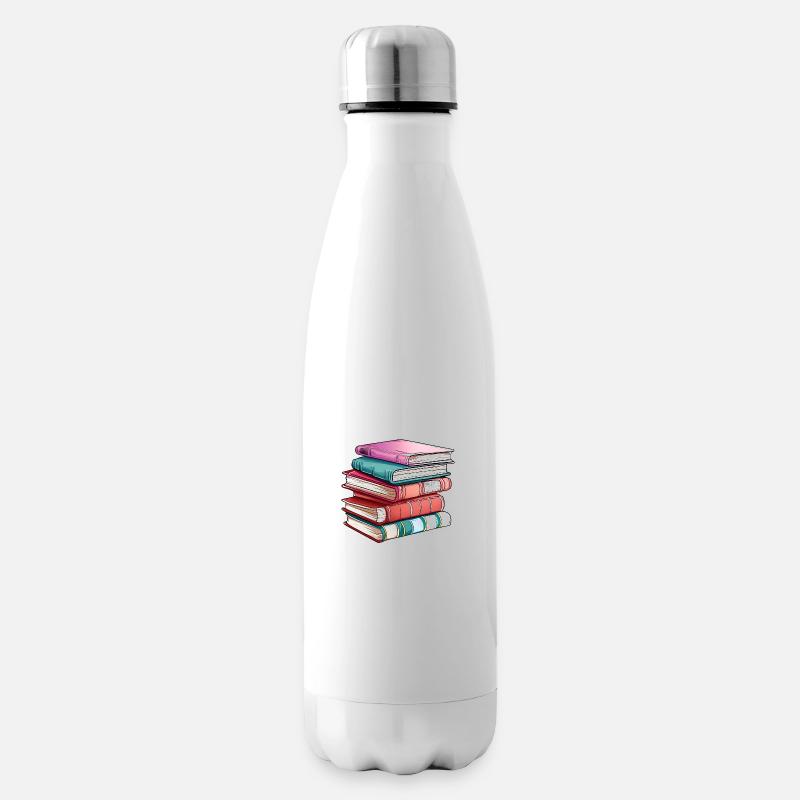 Buch Lesen Buchliebhaber Geschenk Bücher Leser - Isolierflasche - Weiß