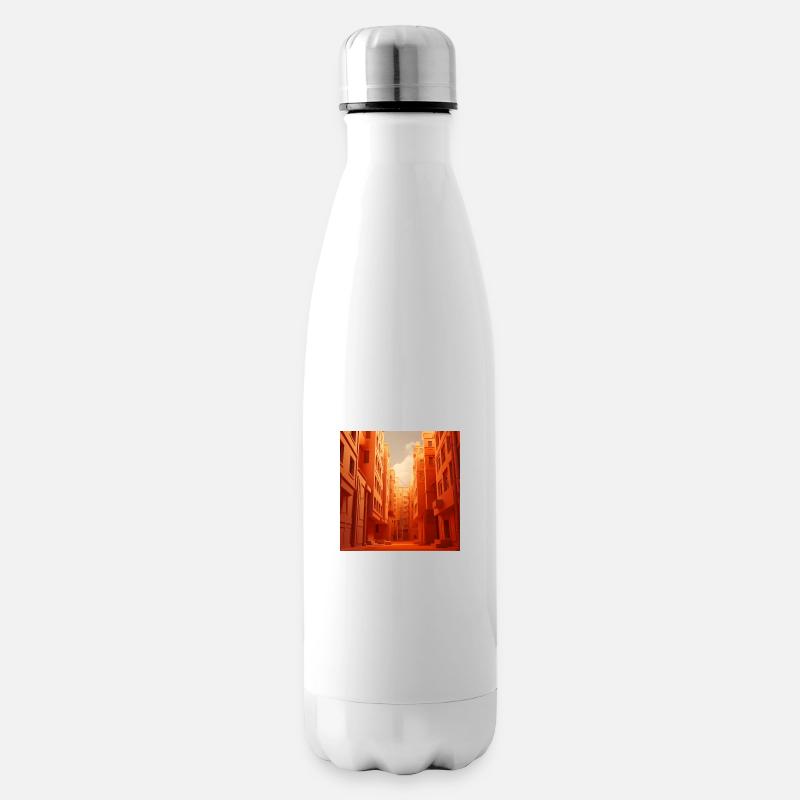 Straße im Hintergrund - Isolierflasche - Weiß