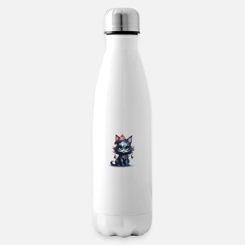 Weihnachtskätzchen - Isolierflasche - Weiß