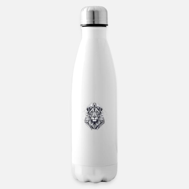 Geo_Löwe_2 - Isolierflasche - Weiß