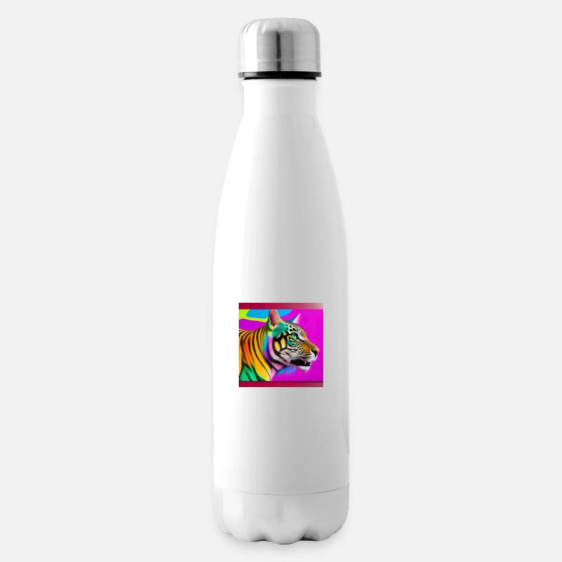 Tiger Farbig - Isolierflasche - Weiß