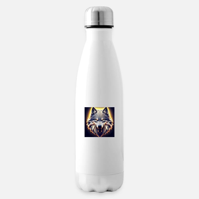 Wolf's Head - Insulated Water Bottle - white