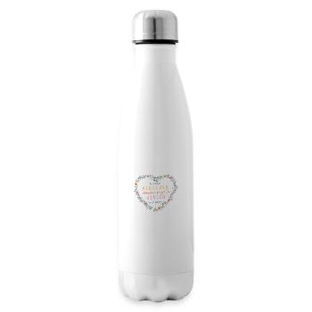 Kleine Menschen brauchen so große Herzen wie deins - Isolierflasche - Weiß - Rechts