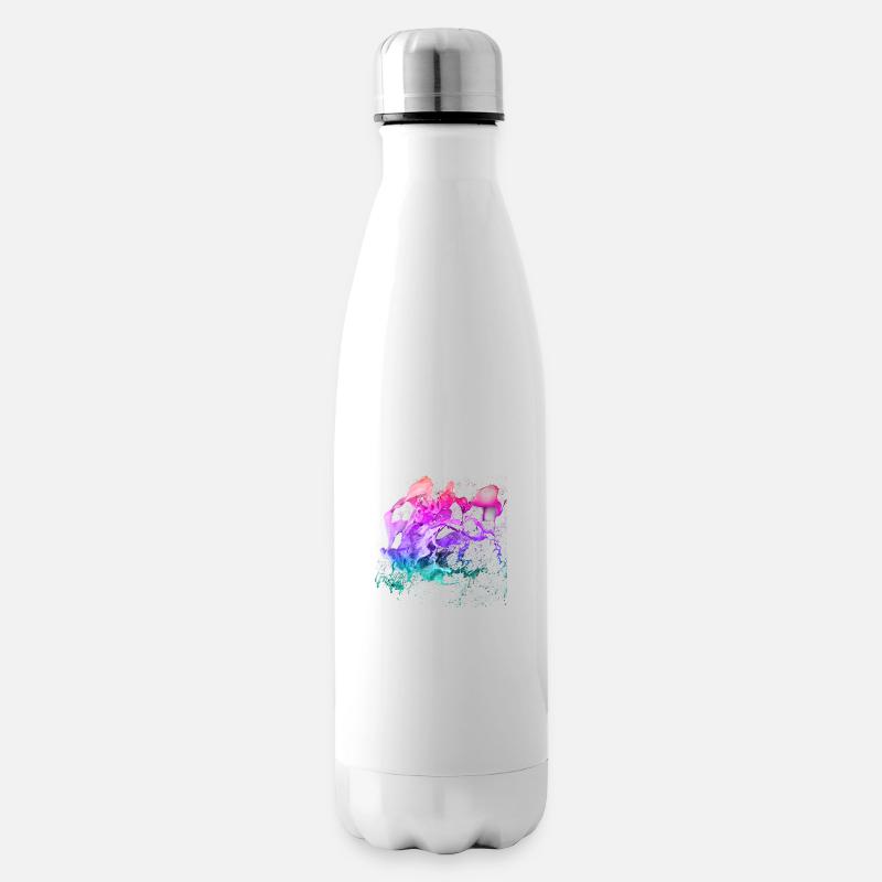 Spritzfarbe Reinbow Graffitti Kunst bunt - Isolierflasche - Weiß
