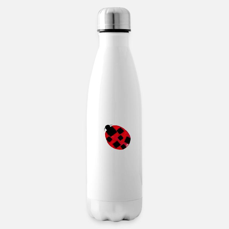 Ladybug: Coccinella Sptempunctata excepcionalis - Insulated Water Bottle - white