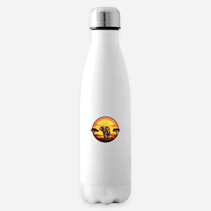 Afrikanische Sonne - Isolierflasche - Weiß