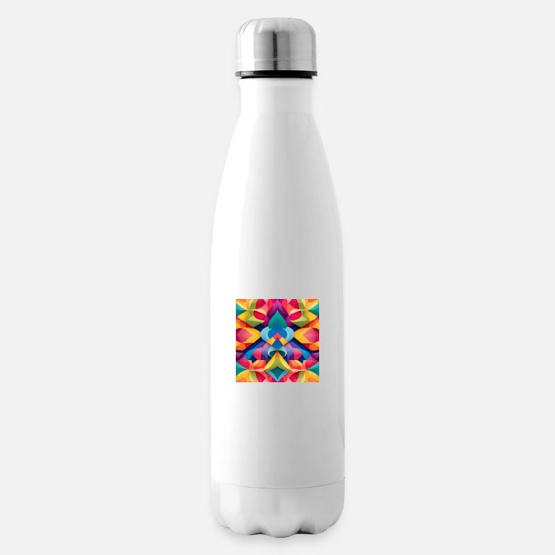 Farbenfrohes Muster - Isolierflasche - Weiß