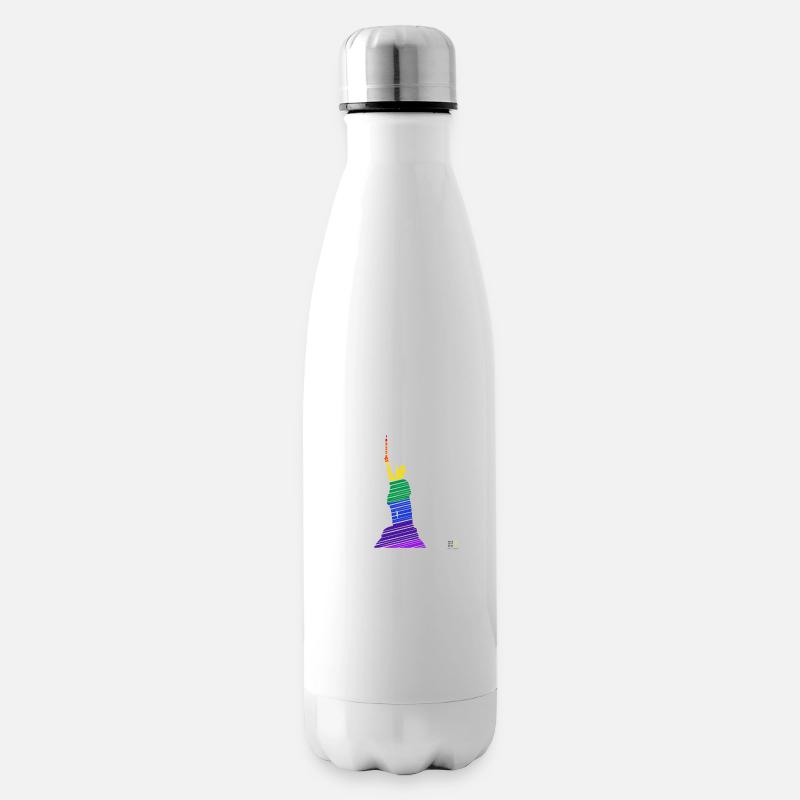 Hermannsdenkmal Regenbogen - Isolierflasche - Weiß