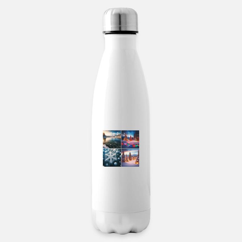 Weihnachten am See - Isolierflasche - Weiß