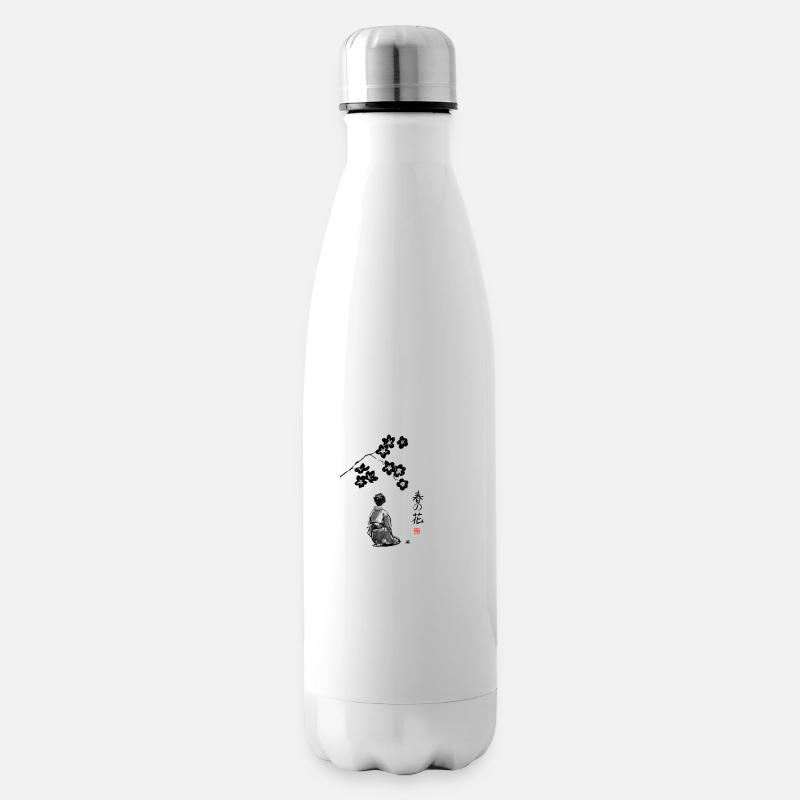 spring flowers - Bouteille isotherme - blanc