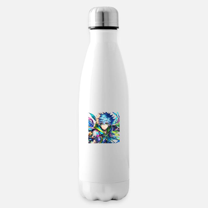 Manga Anime Junge - Isolierflasche - Weiß