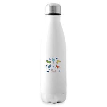 Chute de chats - Bouteille isotherme - blanc - Droite