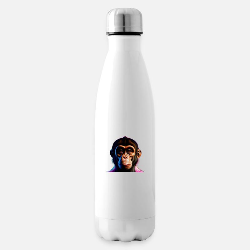 Naughty monkey - Insulated Water Bottle - white