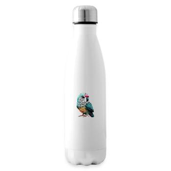 Perruche Oiseau Calopsitte Propriétaire d’oiseau - Bouteille isotherme - blanc - Droite