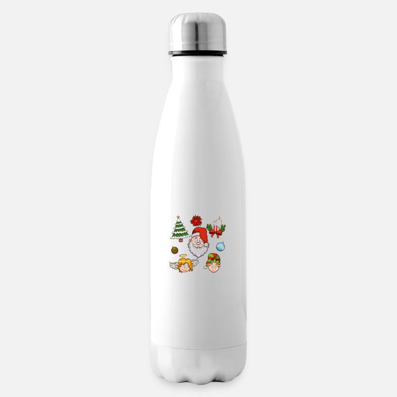 Christmas Elements - Insulated Water Bottle - white