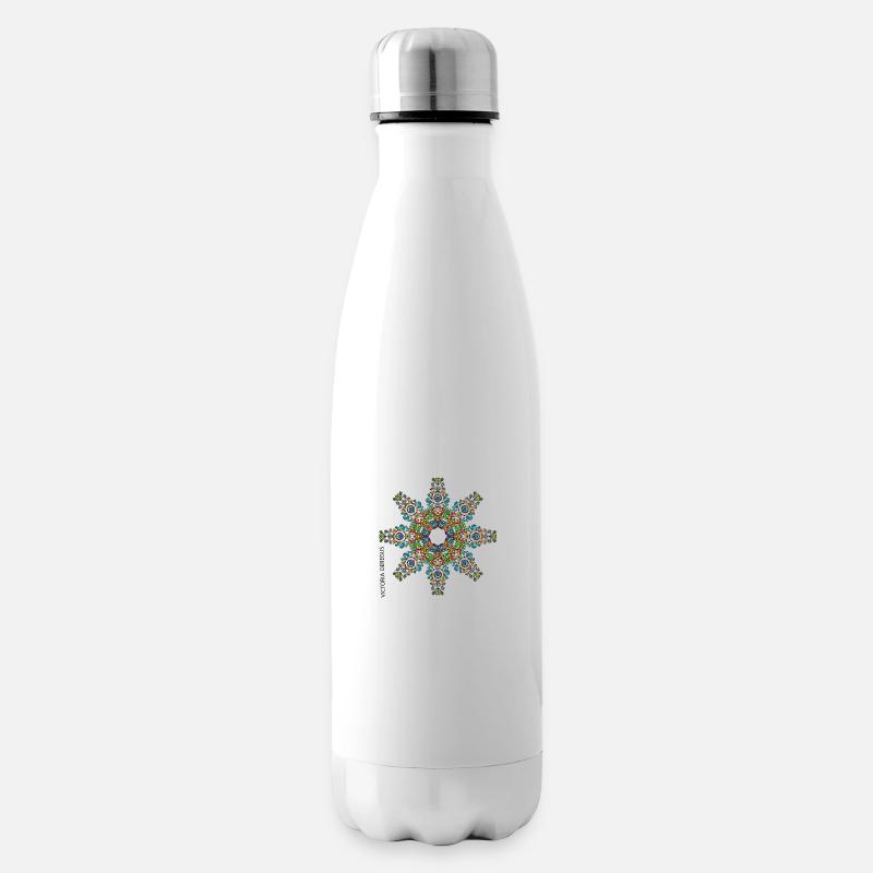 Flocon de neige de Noël par Victoria Deregus 04 - Bouteille isotherme - blanc