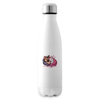 Schlafende Schäferhunde - Never Sleep Alone - Isolierflasche - Weiß - Rechts