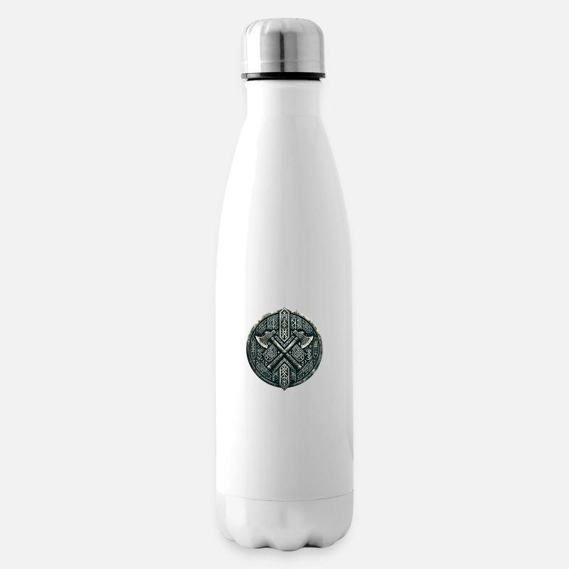 Wikinger Schild - Isolierflasche - Weiß