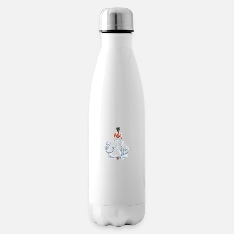 Braut Hochzeit Bräutigam Ehe Junggesellenabschied - Isolierflasche - Weiß