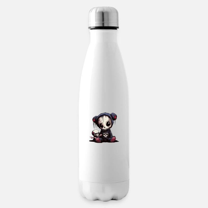 Niedlicher Emo Teddybär - Isolierflasche - Weiß