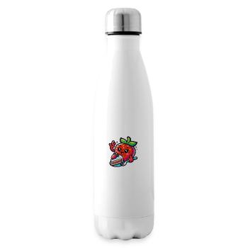 La fraise mange le gâteau - Bouteille isotherme - blanc - Droite