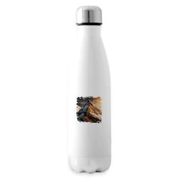 The Matterhorn, a landmark for Zermatt - Insulated Water Bottle - white - Right