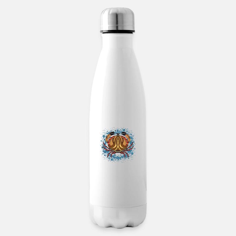 Krebs - Isolierflasche - Weiß