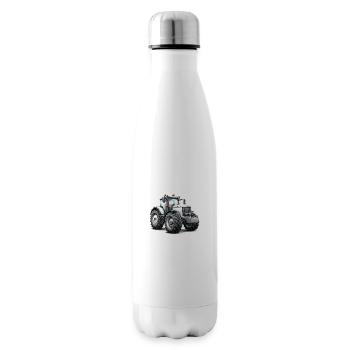 Niedlicher Traktor - Isolierflasche - Weiß - Rechts