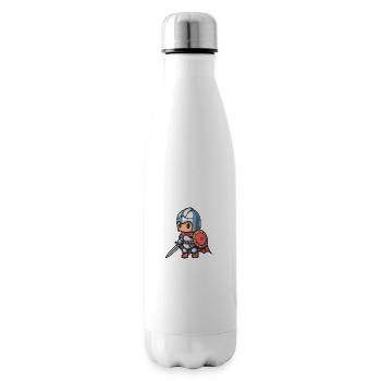 Brave knight in comic book style for kids - Insulated Water Bottle - white - Right