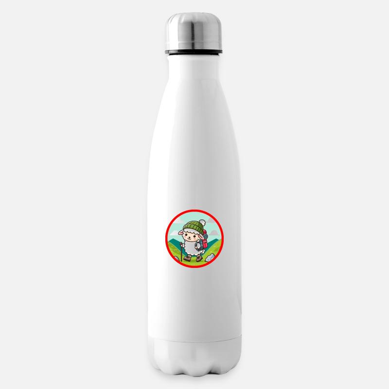 Bergwandernde Schafe - Isolierflasche - Weiß