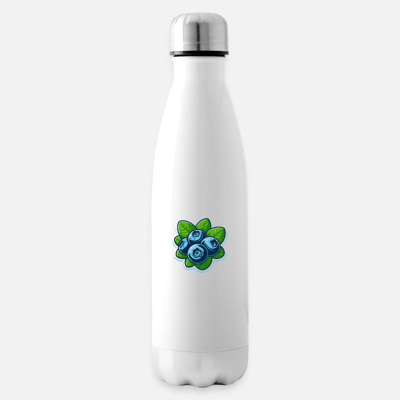 Heidelbeeren Beeren - Isolierflasche - Weiß