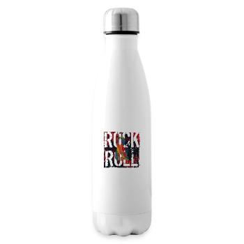 Music, Retro, Heavy Metal, Hard Rock, Punk, Vinyl, Pop - Insulated Water Bottle - white - Right