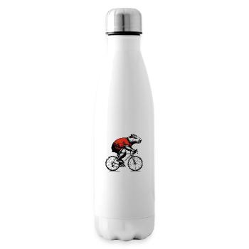 Cycling capybara - Insulated Water Bottle - white - Right