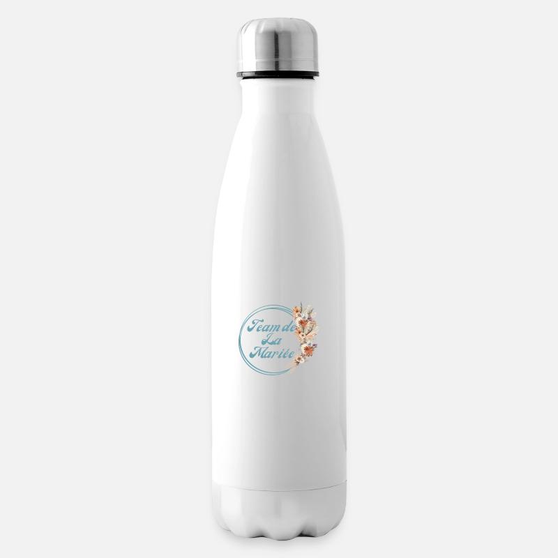 team de La mariée fleur rustique -tshirt assorti - Bouteille isotherme - blanc