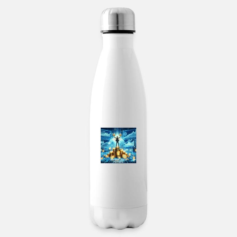 Bitcoin Krypto - Isolierflasche - Weiß