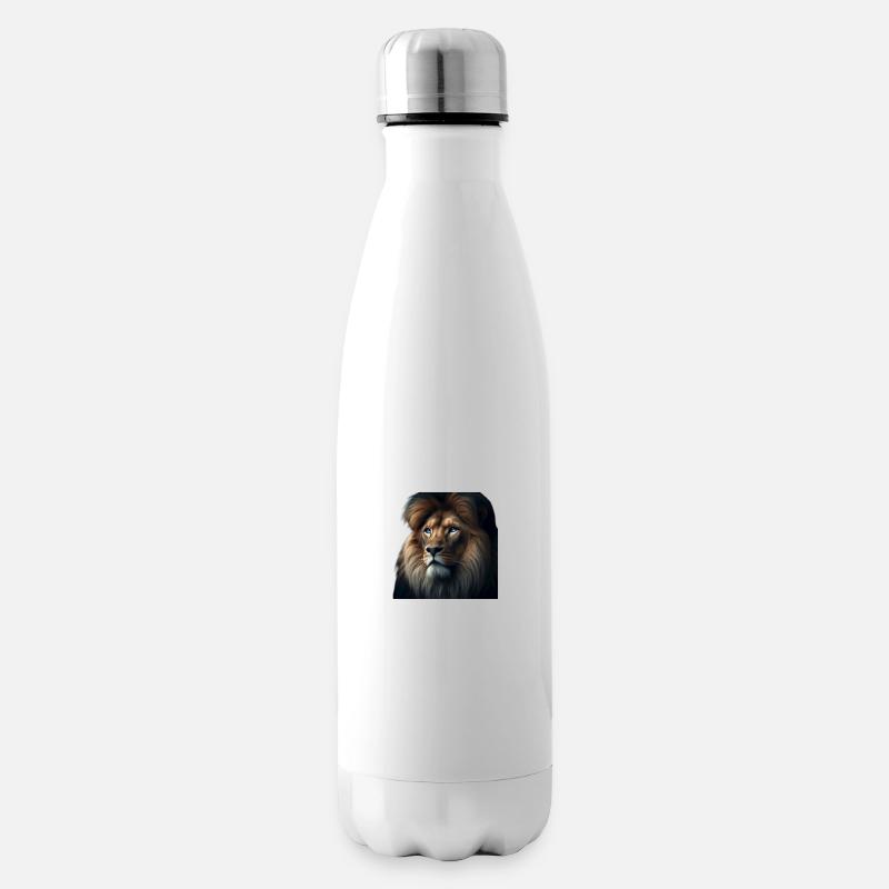 Majestätischer Löwe - Isolierflasche - Weiß