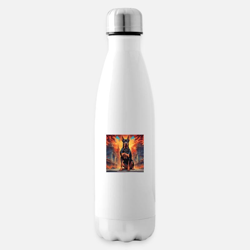 Dobermann aus der Hölle - Isolierflasche - Weiß