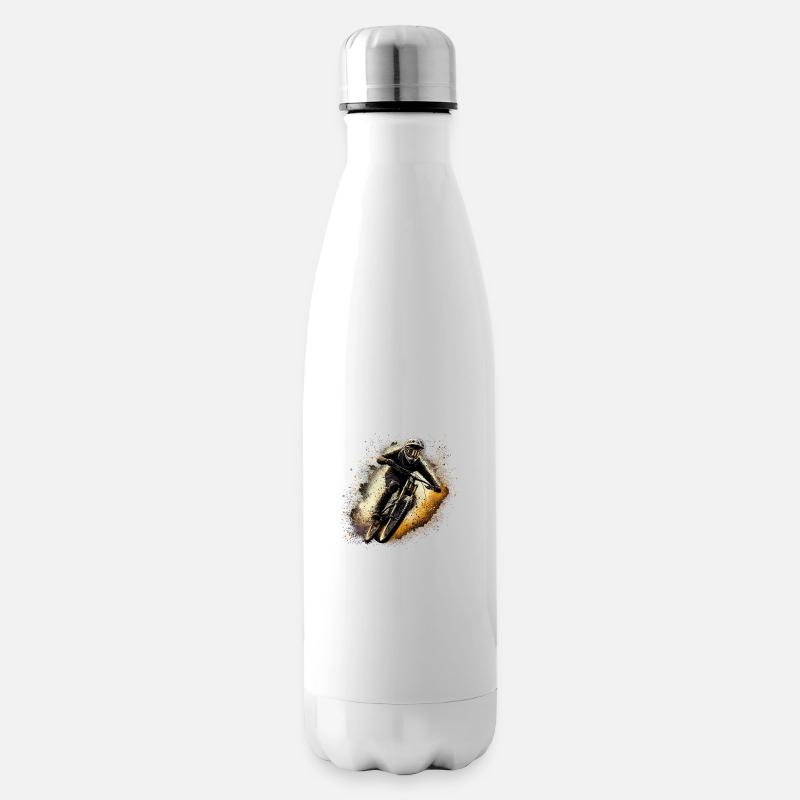 MTB Mountainbiking Mountainbiken Geschenk - Isolierflasche - Weiß