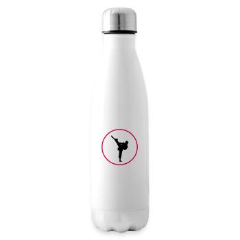 Logo de karaté - Bouteille isotherme - blanc - Droite