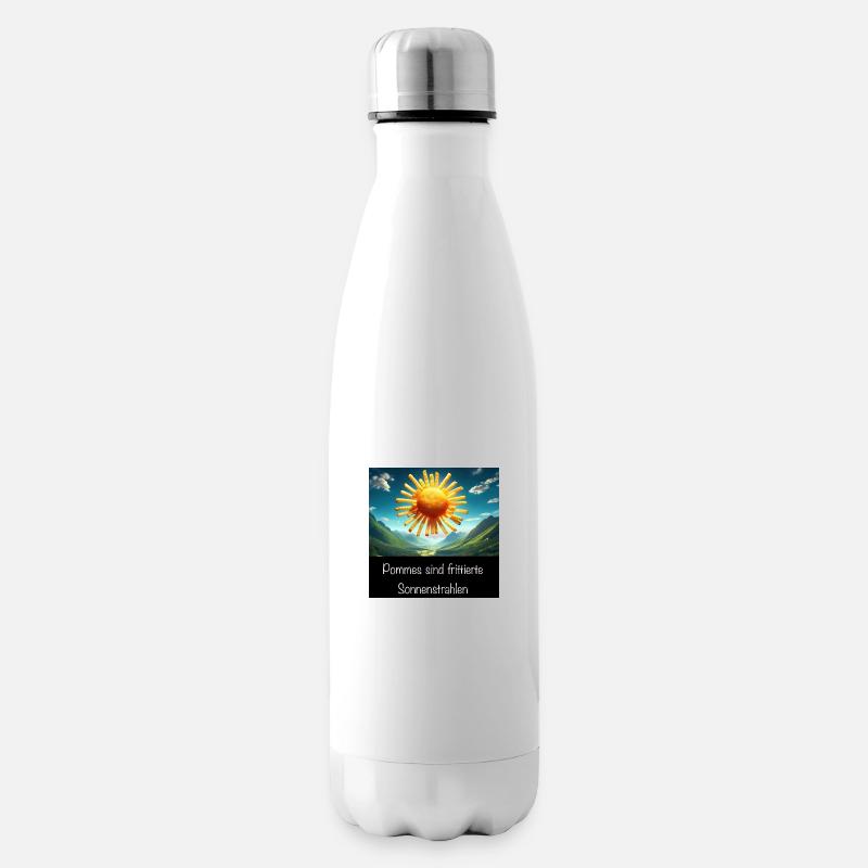 Pommes sind frittierte Sonnenstrahlen - Spruch - Isolierflasche - Weiß