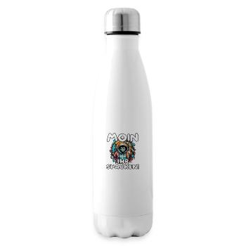 Moin ihr Spacken Norddeutsche Sprüche - Isolierflasche - Weiß - Rechts