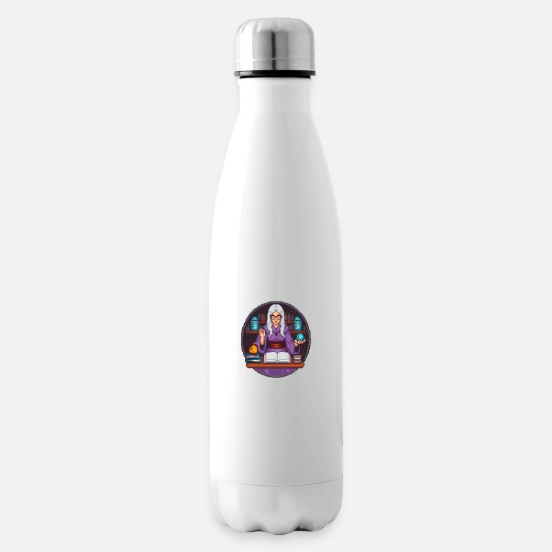 Arkaner Bibliothekar Pixel - Isolierflasche - Weiß