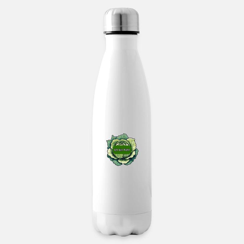 Kohlkopf - Ich bin Kohl - Isolierflasche - Weiß