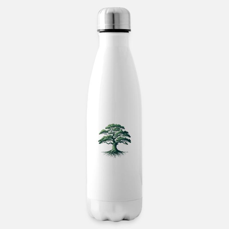 Baum - Isolierflasche - Weiß