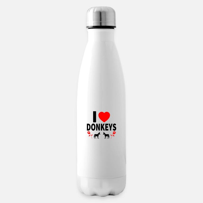 Esel - Isolierflasche - Weiß