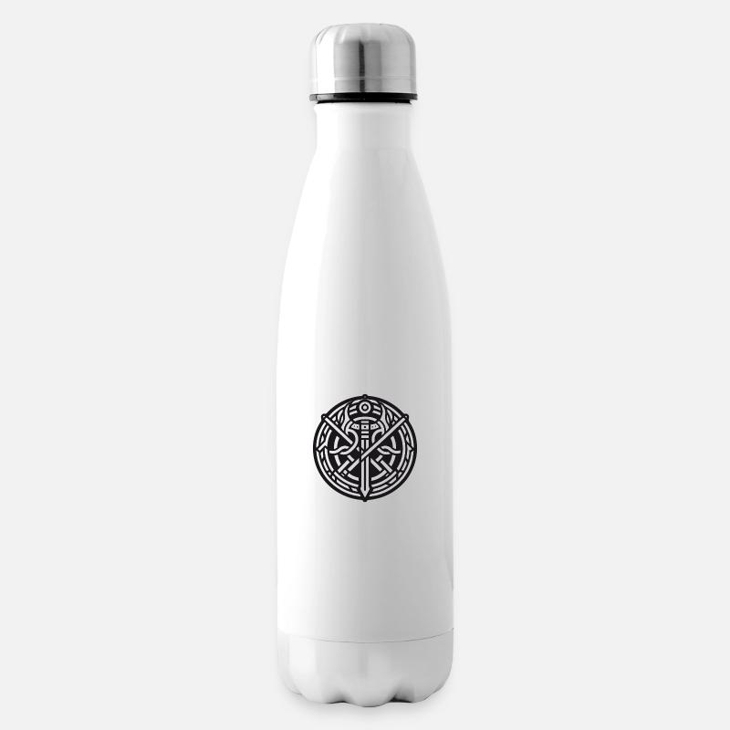 Alte Wikingersymbole Keltisch-Gälisch Version 5 - Isolierflasche - Weiß