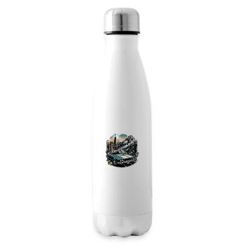 Amerikanischer Oldtimer und Sportwagen - Isolierflasche - Weiß - Rechts