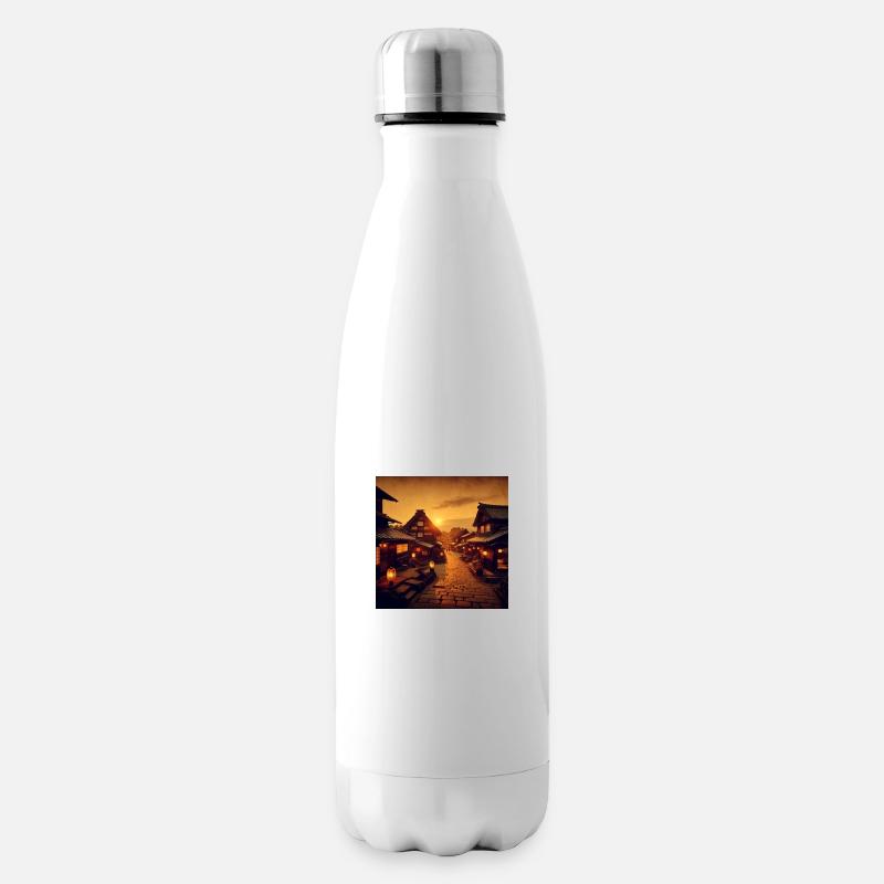 Japan Vintage Abenddämmerung - Isolierflasche - Weiß